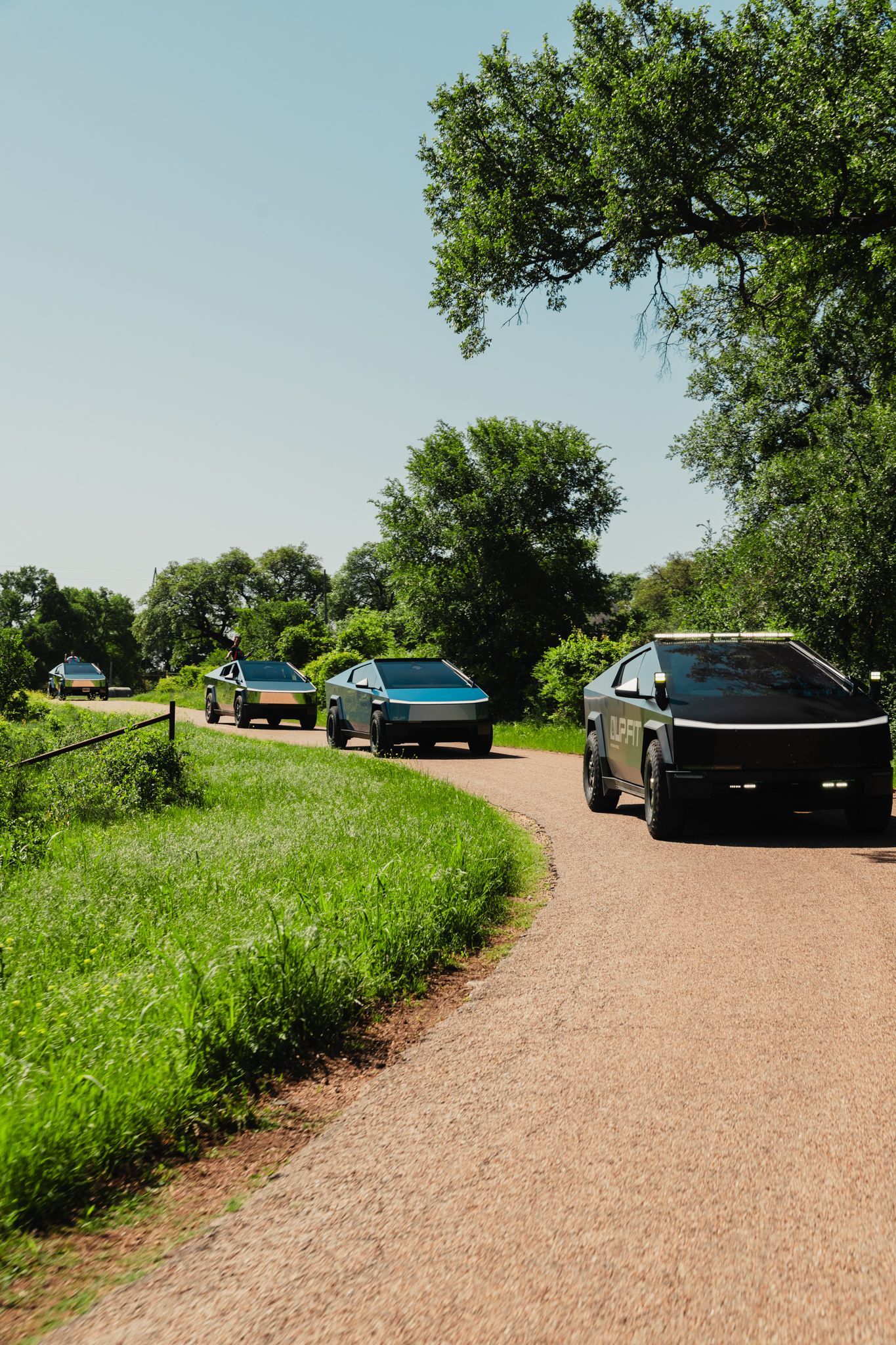 Cybertruck Rodeo event photo, Tesla Owners Club of Austin members and Tesla Cybertrucks in Austin, Texas