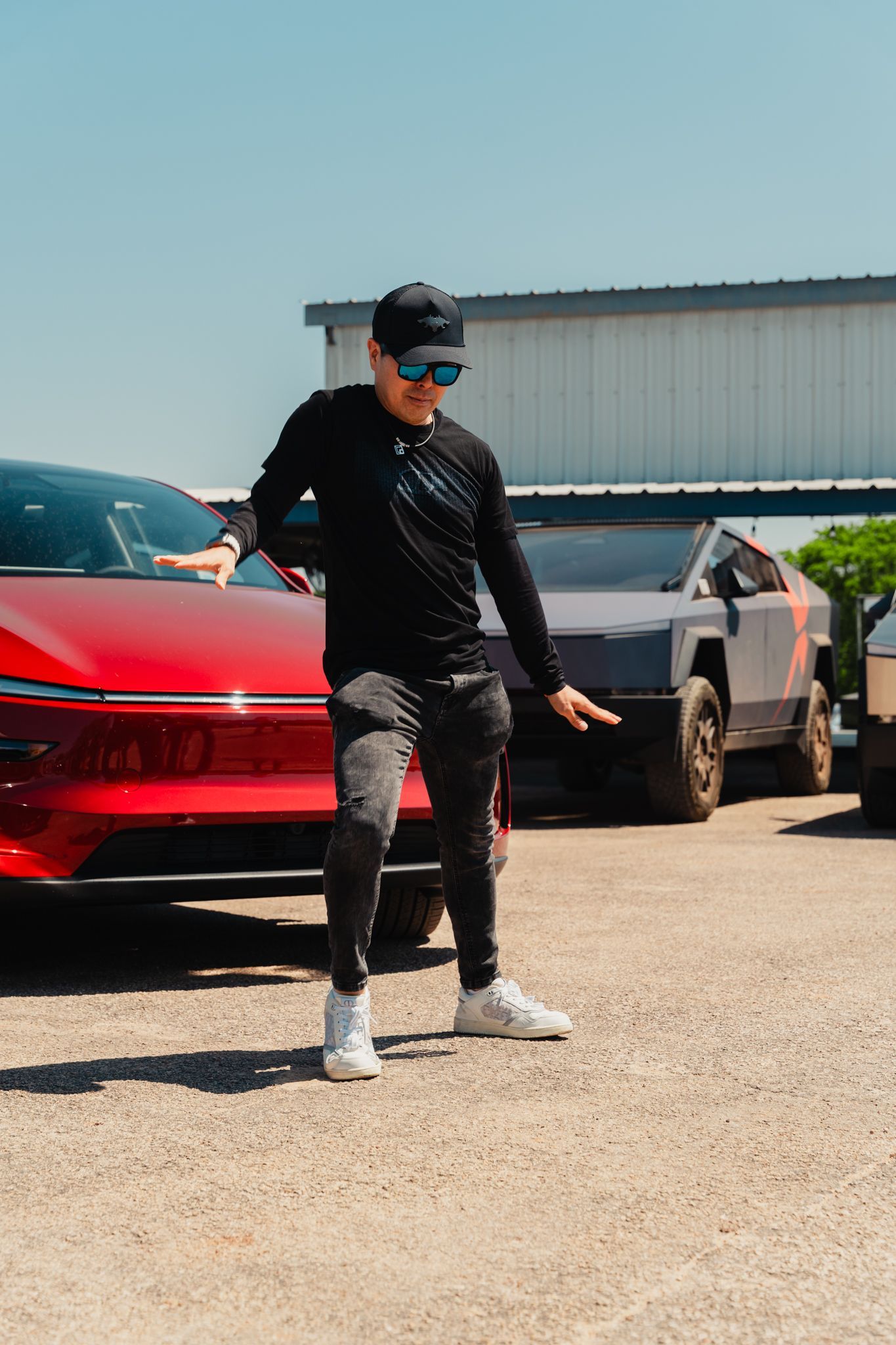 Cybertruck Rodeo event photo, Tesla Owners Club of Austin members and Tesla Cybertrucks in Austin, Texas